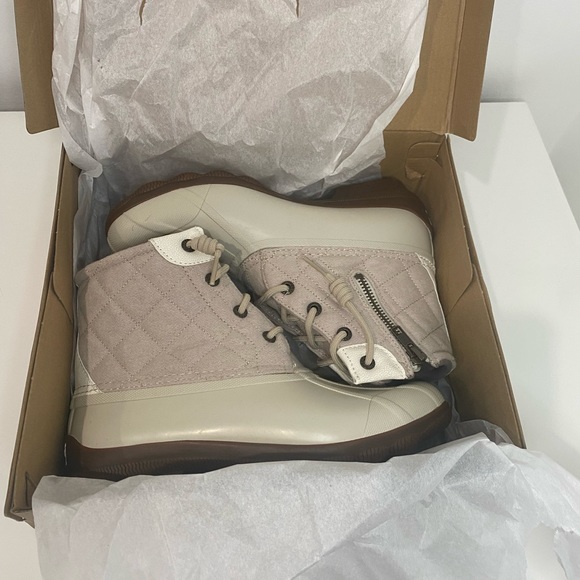Sperry Syren Golf Wool Oat Duck Boots NWT